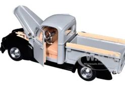 1942-47 Ford "Jailbar" Pickup Truck Gray and Black "Timeless Legends" Series 1/24 Diecast Model Car by Motormax