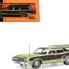 1972 Ford LTD Country Squire Wagon Green Metallic with Woodgrain Sides 1/43 Diecast Model by IXO Models