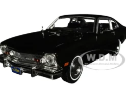 1974 Ford Maverick Black Forgotten Classics Series 1/24 Diecast Model Car Motormax 79042BK