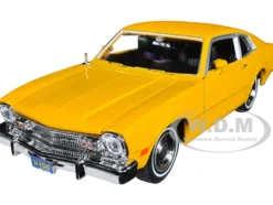 1974 Ford Maverick Yellow Forgotten Classics 1/24 Diecast Model Car Motormax 79042