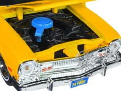 1974 Ford Maverick Yellow Forgotten Classics 1/24 Diecast Model Car Motormax 79042