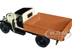 1931 Ford Model AA Pickup Truck Cream Black Platinum Collection Series 1/24 Diecast Model Car Motormax 79377