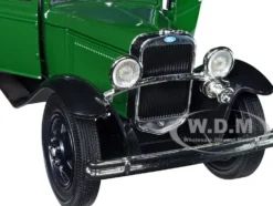 1931 Ford Model AA Pickup Truck Dark Green Black Platinum Collection Series 1/24 Diecast Model Car Motormax 79377