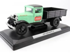 1931 Ford Model AA Pickup Truck Light Green and Black Pause Refresh Drink Coca Cola 1/24 Diecast Model Car Motor City Classics 424024