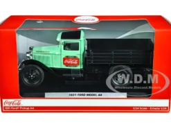 1931 Ford Model AA Pickup Truck Light Green and Black Pause Refresh Drink Coca Cola 1/24 Diecast Model Car Motor City Classics 424024
