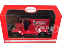 1917 Ford Model T Cargo Van Coca Cola Red Black Top 1/24 Diecast Model Car Motor City Classics 424917