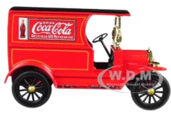 1917 Ford Model T Cargo Van Coca Cola Red Black Top 1/24 Diecast Model Car Motor City Classics 424917