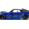 1970 Ford Mustang Boss 429 Black and Blue Metallic with Flames "Bigtime Muscle" Series 1/24 Diecast Model Car by Jada