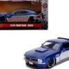 1970 Ford Mustang Boss Blue Metallic Silver Winter Soldier Avengers Marvel Series 1/32 Diecast Model Car Jada 31745