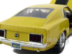 1970 Ford Mustang Boss 429 Yellow 1/24 Diecast Model Car Motormax 73303