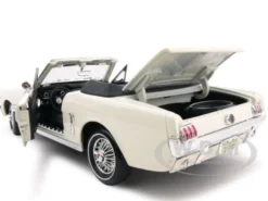 1964 1/2 Ford Mustang Convertible Cream 1/18 Diecast Car Model Motormax 73145