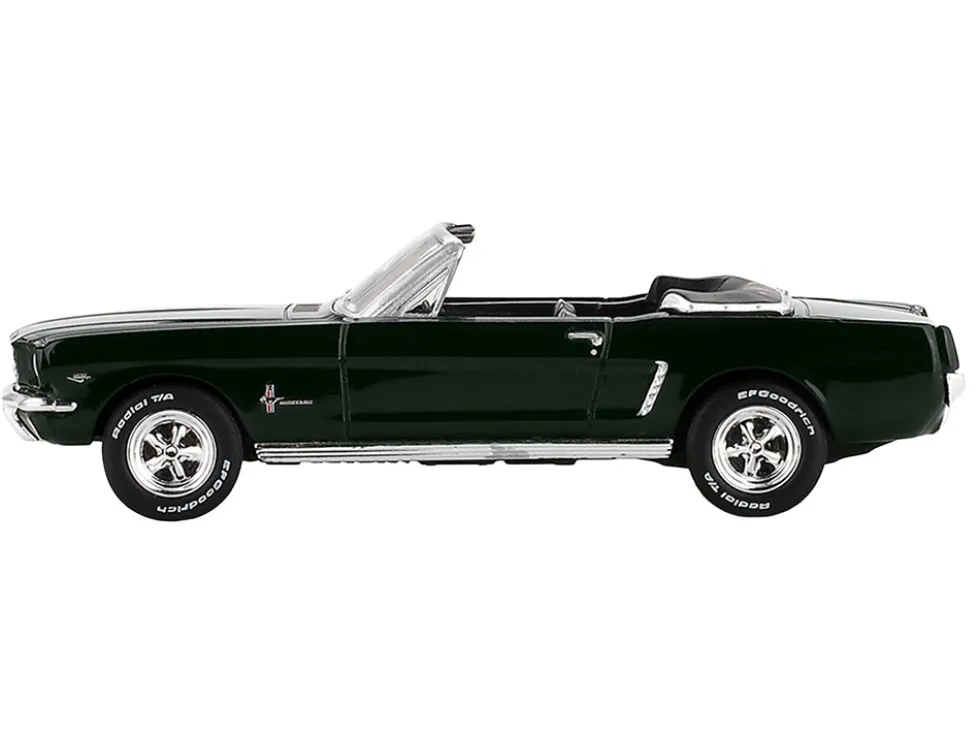 1964 Ford Mustang Convertible Highland Green Limited Edition 1/64 Diecast Model Car by Mini GT