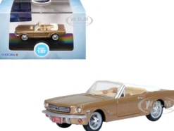 1965 Ford Mustang Convertible Prairie Bronze Metallic 1/87 (HO) Scale Diecast Model Car by Oxford Diecast