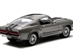 1967 Ford Mustang Custom Eleanor Gray Metallic Black Stripes Gone in 60 Seconds 2000 Movie 1/43 Diecast Model Car Greenlight 86411