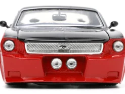 1965 Ford Mustang Custom Red Black Bigtime Muscle Series 1/24 Diecast Model Car Jada 34202