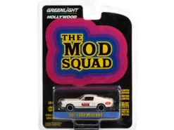 1967 Ford Mustang Fastback Cream #55 Thrill Circus By Karnes "The Mod Squad" (1968-1973) TV Series "Hollywood Series" Release 36 1/64 Diecast Model Car Greenlight 44960A