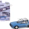 1981 Ford Mustang Ghia Coupe Blue Glow Metallic with Ski Roof Rack "Hobby Exclusive" Series 1/64 Diecast Model Car by Greenlight