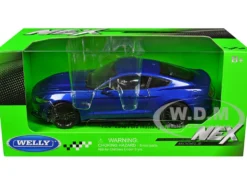 2015 Ford Mustang GT 5.0 Blue Metallic "NEX Models" Series 1/24 Diecast Model Car by Welly