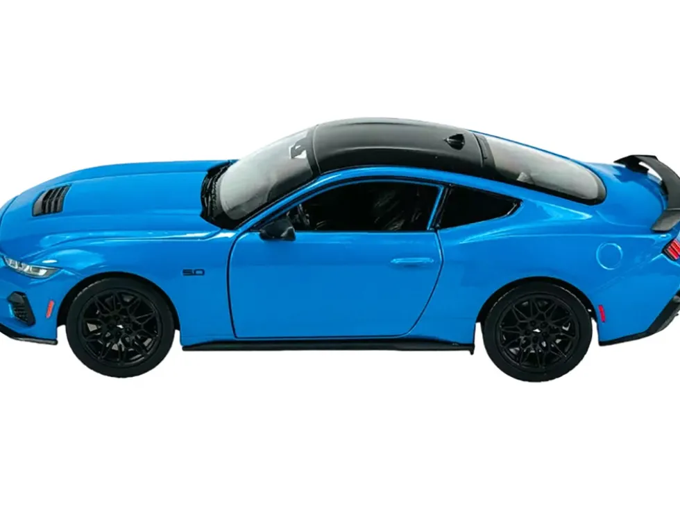 2024 Ford Mustang GT 5.0 Blue with Black Top "NEX Models" Series 1/25 Diecast Model Car by Welly