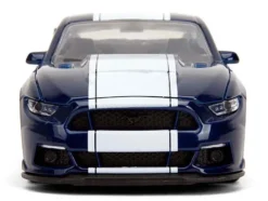 2016 Ford Mustang GT Dark Blue Metallic with White Stripe