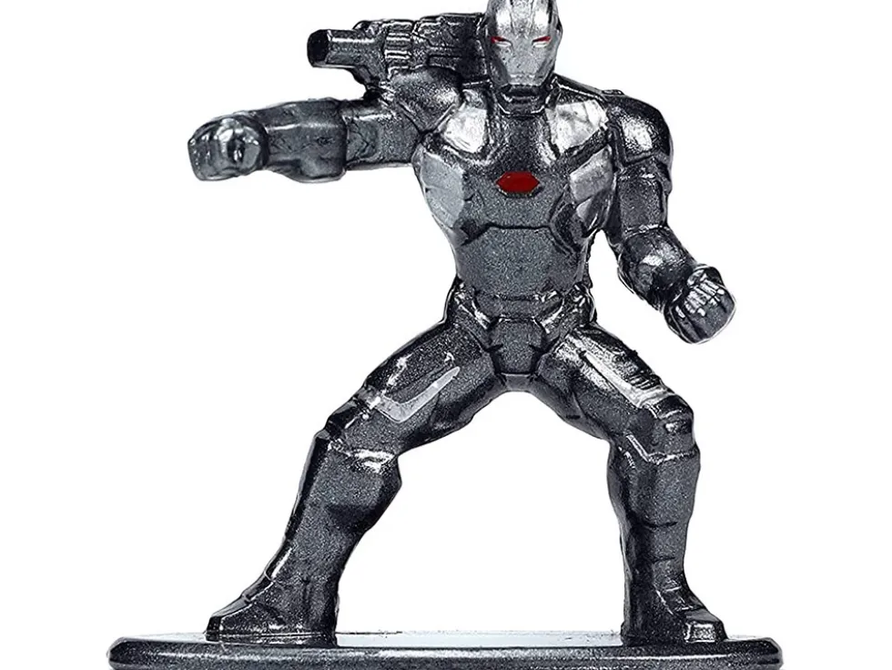 2006 Ford Mustang GT Gray Metallic War Machine Diecast Figurine Avengers Marvel Series Hollywood Rides Series 1/32 Diecast Model Car Jada 33082