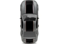 2010 Ford Mustang GT Matt Gray Metallic with Black Graphics and Stripes Ford Performance Bigtime Muscle Series 1/24 Diecast Model Car Jada 34210