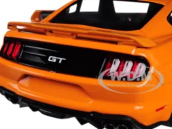 2018 Ford Mustang GT 5.0 Orange Black Wheels 1/24 Diecast Model Car Motormax 79352