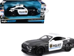 2015 Ford Mustang GT 5.0 "Police" Black and White "Authority" Series 1/24 Diecast Model Car by Maisto