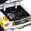 1966 Ford Mustang 2+2 GT #57 "Shell Oil" White with Yellow Stripes Limited Edition to 5650 pieces Worldwide 1/24 Diecast Model Car by M2 Machines