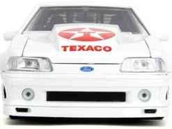 1989 Ford Mustang GT Texaco White and Matt Black with Graphics Bigtime Muscle Series 1/24 Diecast Model Car Jada 35032