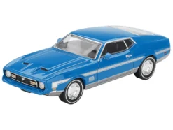 Ford Mustang Mach 1 Grabber Blue with Silver Stripes Limited Edition 1/64 Diecast Model Car by Mini GT