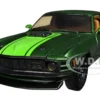 1970 Ford Mustang Mach 1 428 Green Metallic with Light Green Hood Limited Edition to 6550 pieces Worldwide 1/24 Diecast Model Car M2 Machines 40300-100A