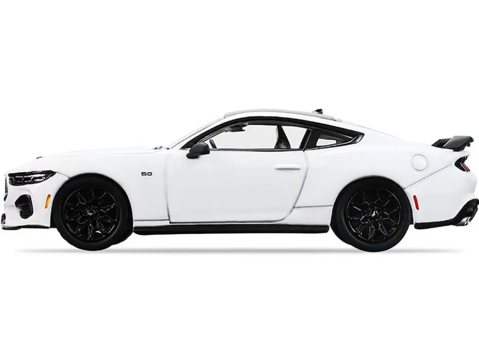 2024 Ford Mustang Oxford White with Black Top "GreenLight Muscle" Series 30 1/64 Diecast Model Car by Greenlight
