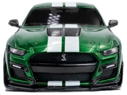 2020 Ford Mustang Shelby GT500 Fast Track Eruption Green Metallic with White Stripes 1/43 Diecast Model Car by Solido