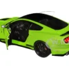 2020 Ford Mustang Shelby GT500 Grabber Lime Green Metallic with Black Top Stripes 1/18 Diecast Model Car Solido S1805902