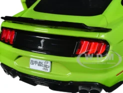 2020 Ford Mustang Shelby GT500 Grabber Lime Green Metallic with Black Top Stripes 1/18 Diecast Model Car Solido S1805902