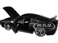 1967 Ford Mustang Shelby GT500 Matt Dark Gray Black Stripes 1/24 Diecast Model Car Jada 97411