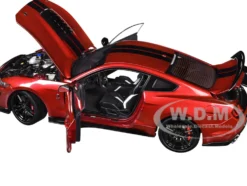 Ford Mustang Shelby GT500 Rapid Red Metallic with Black Stripes 1/18 Model Car by Autoart