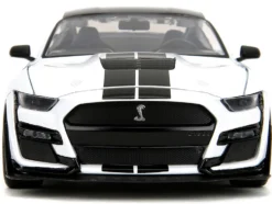 2020 Ford Mustang Shelby GT500 #65 White with Black Top and Stripes "Ford Performance" "Bigtime Muscle" Series 1/24 Diecast Model Car by Jada