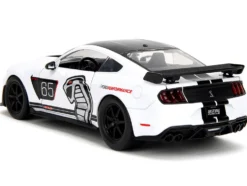2020 Ford Mustang Shelby GT500 #65 White with Black Top and Stripes