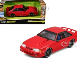 1993 Ford Mustang SVT Cobra Red "Classic Muscle" "Maisto Design" Series 1/24 Diecast Model Car by Maisto