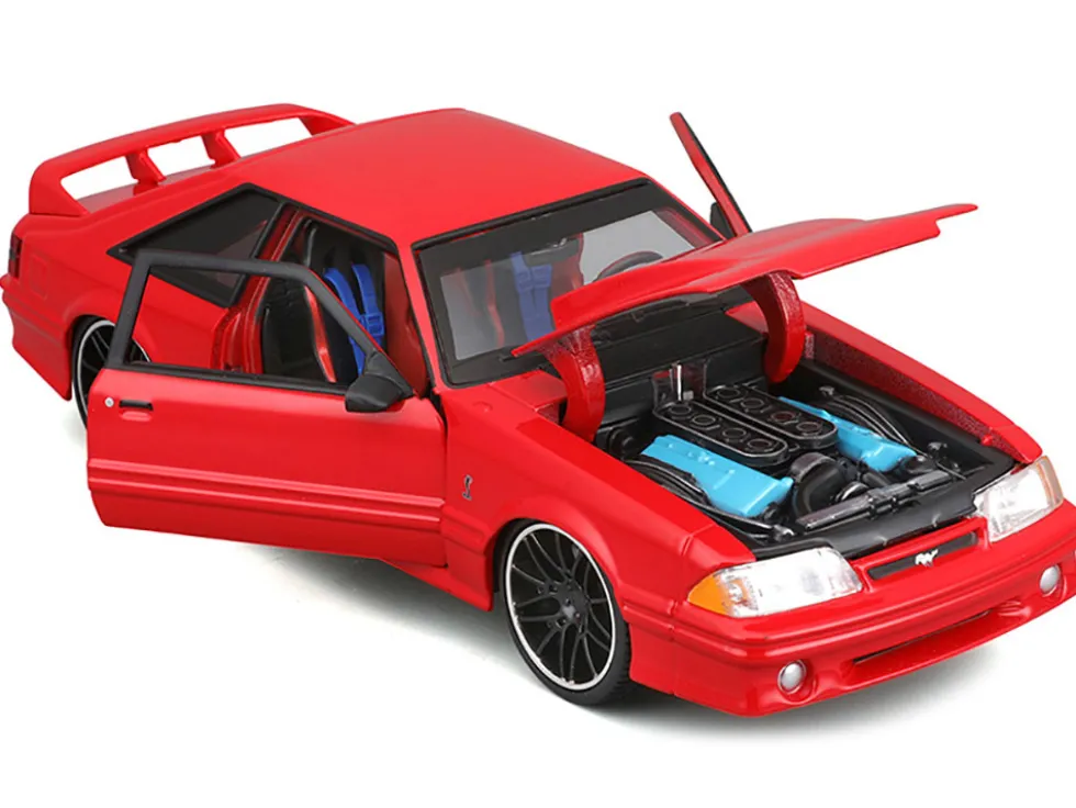1993 Ford Mustang SVT Cobra Red "Classic Muscle" "Maisto Design" Series 1/24 Diecast Model Car by Maisto