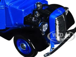 1937 Ford Pickup Truck Blue Metallic and Black American Classics 1/24 Diecast Model Car Motormax 73233AC-BLBK