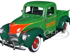 1940 Ford Pickup Truck Oliver Dark Light Green 1/25 Diecast Model Car SpecCast SCT915
