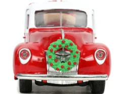 1941 Ford Pickup Truck Red White Santa's Workshop 1957 Chevrolet Bel Air Red Metallic White Express 25 Mr. and Mrs. Santa Claus Diecast Figures Holiday Rides Series 1/32 Diecast Model Cars Jada 34441