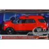 2015 Ford Police Interceptor Utility Fire Marshal Plain Red 1/18 Diecast Model Car Motormax 73545