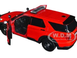 2022 Ford Police Interceptor Utility Unmarked Red 1/24 Diecast Model Car Motormax 76988R
