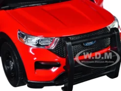 2022 Ford Police Interceptor Utility Unmarked Red 1/24 Diecast Model Car Motormax 76988R