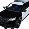 2022 Ford Police Interceptor Utility Unmarked Black and White 1/24 Diecast Model Car Motormax 76988BW