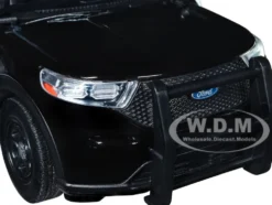 2022 Ford Police Interceptor Utility Unmarked Black and White 1/24 Diecast Model Car Motormax 76988BW